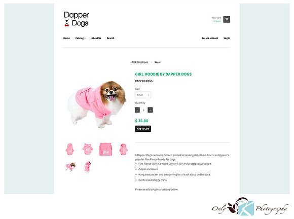 American Apparel Dog Hoodie: "girl"