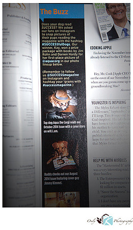 A photo of my dog won an Instagram photo contest held by Success Magazine. Published: Jan 2015